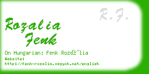 rozalia fenk business card